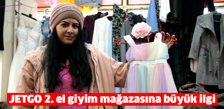 Kütahya’da açılan 2. el giyim mağazasına büyük ilgi