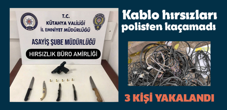 Hurda hırsızları polisten kaçamadı, 3 kişi yakalandı