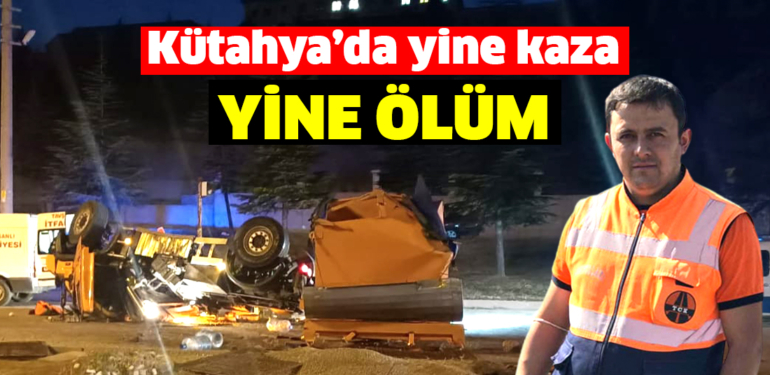 Kütahya’da karayolları bakım aracı ile minibüs çarpıştı: 1 ölü, 1 yaralı