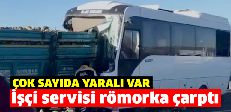 Kütahya’da işçi servisi, traktör römorkuna arkadan çarptı, çok sayıda yaralı var