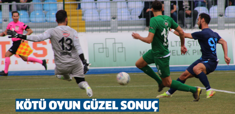 Belediye Kütahyaspor, çok kötü oynadığı maçtan penaltı golüyle galip ayrıldı