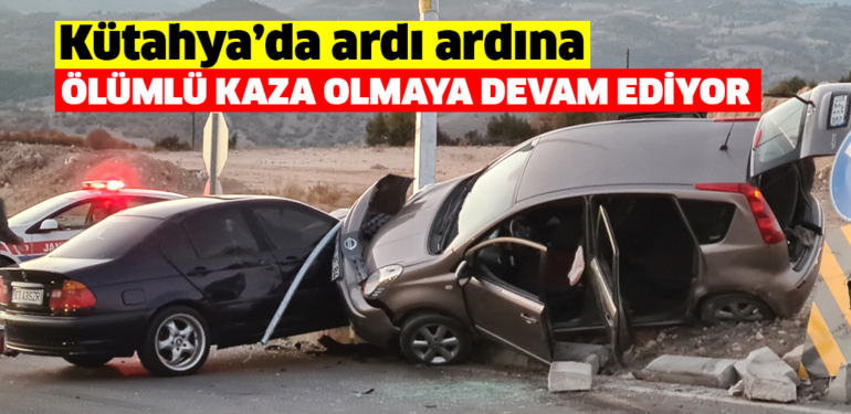 Kütahya’da iki otomobilin çarpışması sonucu 1 kişi öldü, 4 kişi yaralandı