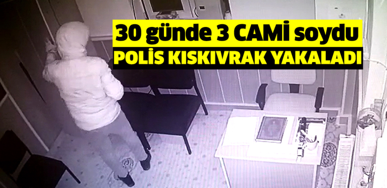 Kütahya’da camilerden hırsızlık yapan zanlı yakalandı