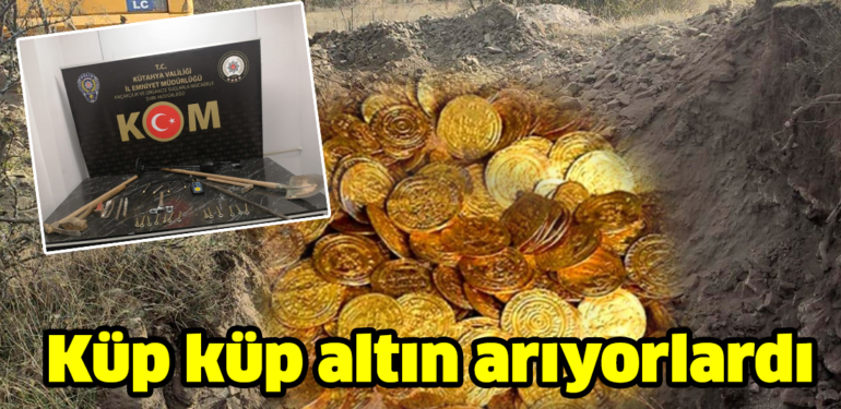 Kütahya’da kaçak kazı yapan 8 kişi yakalandı