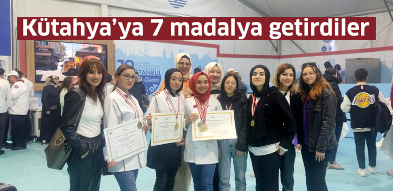 Kütahyalı öğrenciler, 3 altın 4 gümüş madalya kazandı