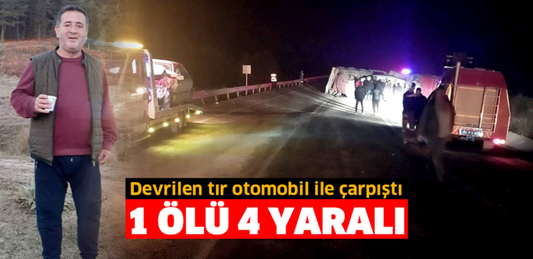 Kütahya’da trafik kazasında 1 kişi öldü, 4 kişi yaralandı