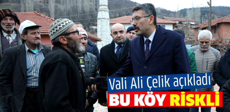 Vali Ali Çelik: “Bu köydeki heyelan konutlar için riskli hale geldi”