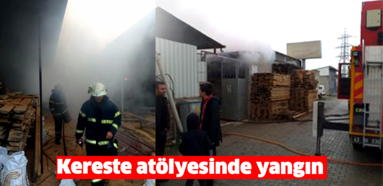 Kütahya’da bir kereste atölyesinde yangın çıktı
