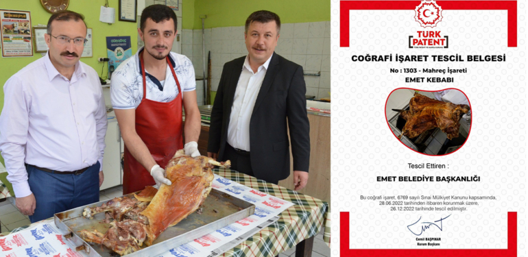 Emet kebabı tescillenerek coğrafi işaret belgesi aldı
