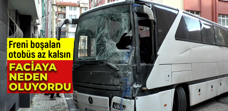 Kütahya’da freni boşalan otobüs, 6 araca ve apartman duvarına çarptı