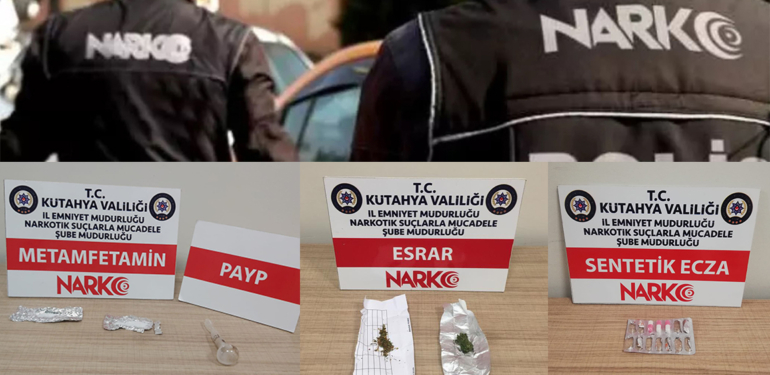 Kütahya’nın haftalık narkotik bilançosu