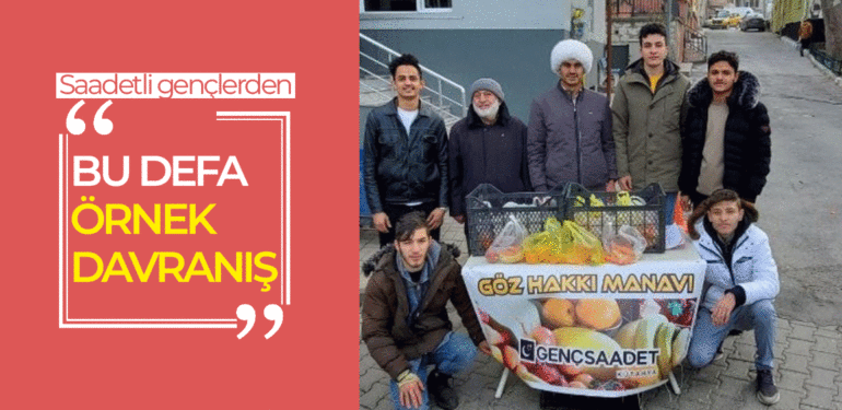Kütahya’da Saadetli Gençlerden bu sefer örnek davranış