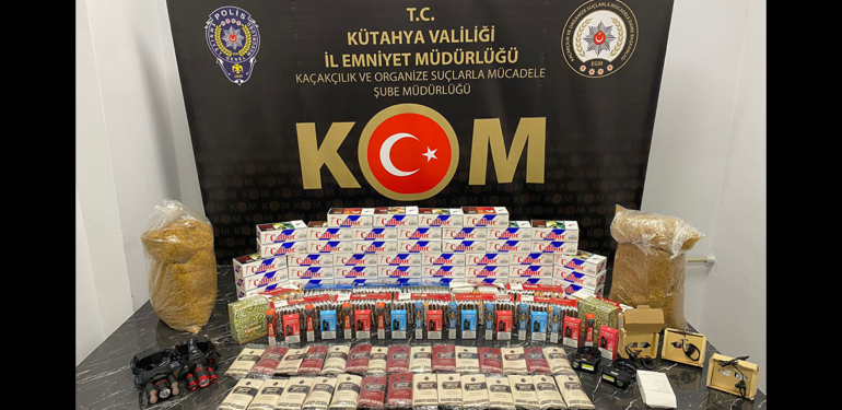 Kütahya’da polisten kaçak tütün operasyonu