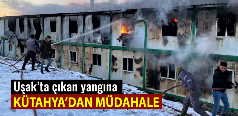 Uşak’ta çıkan yangına Kütahya’dan müdahale