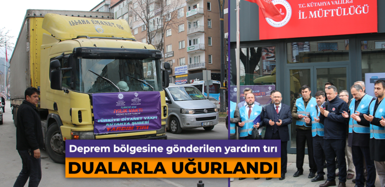 Kütahya’dan Adıyaman’a 26 tonluk yardım