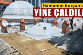 Kütahya'da hırsızlık, hamam kurşunları yine çalındı
