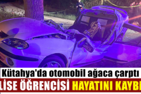 Kütahya'da trafik kazası 2 ölü, 1 yaralı