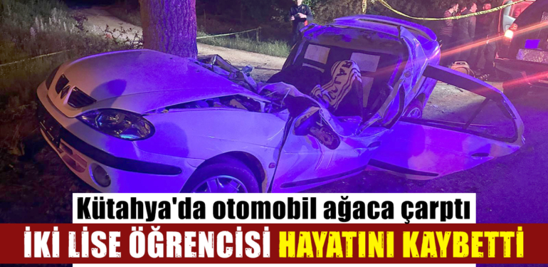 Kütahya’da trafik kazası 2 ölü, 1 yaralı
