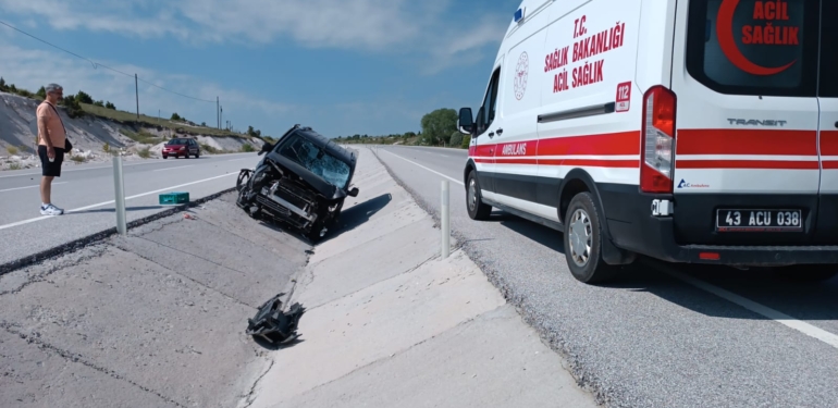Kütahya’da trafik kazası, 2 kişi yaralandı
