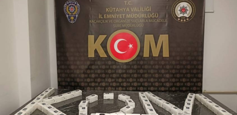 Kütahya’da klonlanmış cep telefonları ele geçirildi