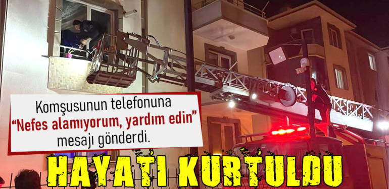 Kütahya’da doğal gazdan etkilenen kadını ekipler kurtardı