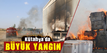 Kütahya'da anız yangını fabrikaya sıçradı