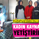 Kütahya'da makine fabrikasındaki akademide kadın kaynakçılar yetiştiriliyor