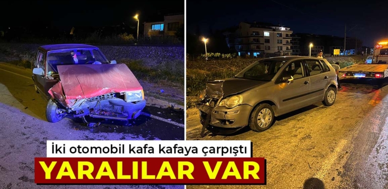 Kütahya’da iki otomobil kafa kafaya çarpıştı