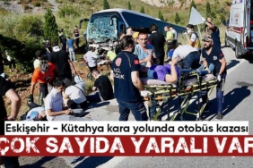 Eskişehir – Kütahya kara yolunda otobüs kazası