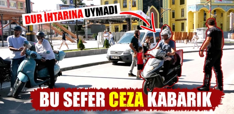Kütahya’da “dur” ihtarına uymayan motosiklet sürücüsü kaçamadı
