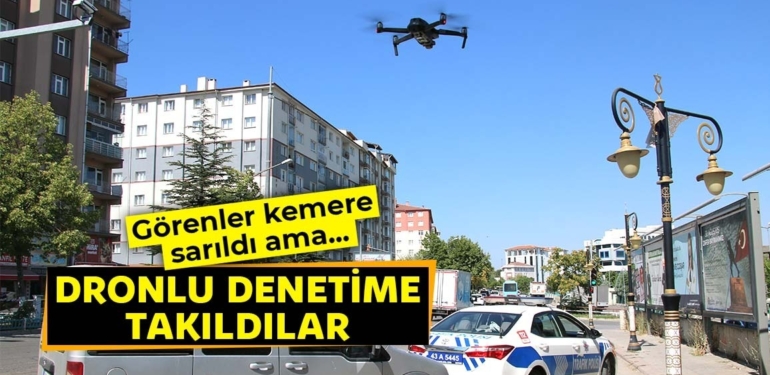 Kütahya’da havadan trafik denetimi