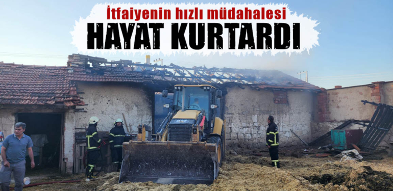 Kütahya’da itfaiyenin hızlı müdahalesi hayat kurtardı