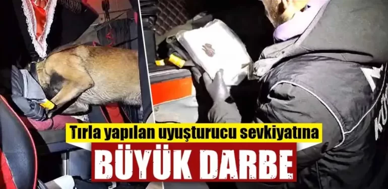Kütahya’da bir tırda 1 kilo 35 gram kokain ele geçirildi