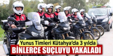 Kütahya yunus timleri suç ve uyuşturucuyla mücadelede başarılı