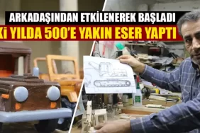 Kütahya'nın ahşap oyma sanatının başarılı ismi İbrahim Geçer