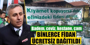 Kütahya'da binlerce fidan dağıtıldı