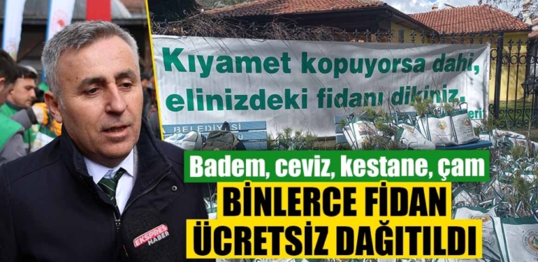 Kütahya’da binlerce fidan dağıtıldı