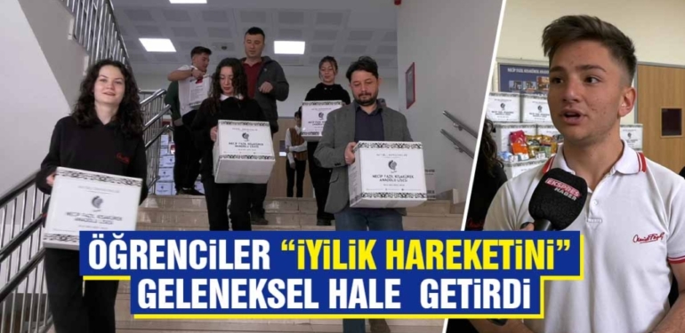 Öğrenciler ramazanda ihtiyaç sahiplerini unutmadı 