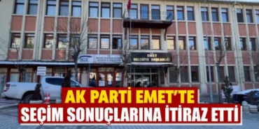AK Parti Emet ilçe başkanlığı yeniden sayım taleb etti