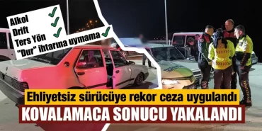 Kütahya'da drift atıp kaçan sürücü yakalandı