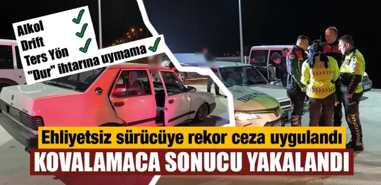 Kütahya’da drift atıp kaçan sürücü yakalandı