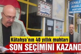 Kütahya'da 40 yıldır ara vermeden muhtarlık görevini yürütüyor