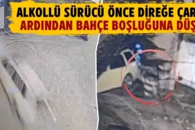 Kütahya'da alkollü sürücünün kaza anları kameraya yansıdı