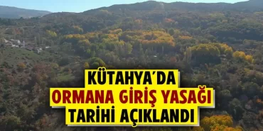 Kütahya’da ormana giriş yasağı tarihleri açıklandı 