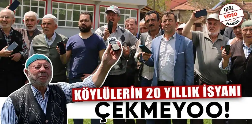 Cep telefonu çekmeyen Köyde, köy sakinleri çözüm istiyor