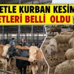 Vekaletle kurban kesim fiyatları belirlendi