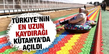 Türkiye’nin en uzun kaydırağı Kütahya’da