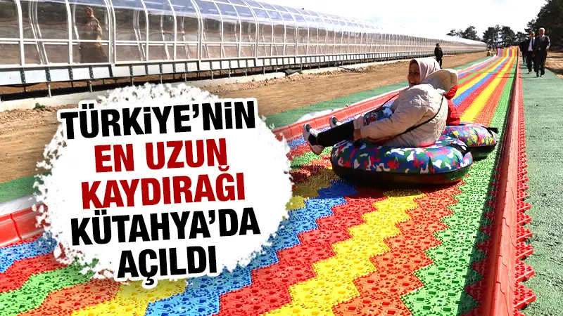 Türkiye’nin en uzun kaydırağı Kütahya’da