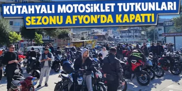 Kütahyalı motosiklet tutkunları sezonu Ayazini’de kapattı