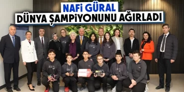 Kütahyalı iş insanı Nafi Güral, dünya dron şampiyonunu ağırladı